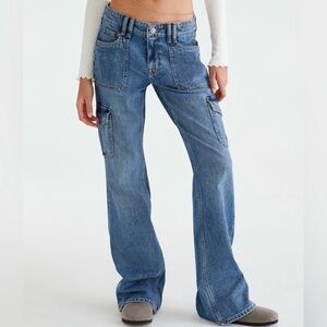 Aeropostale Preowned Flare Mid-Rise Cargo Jean